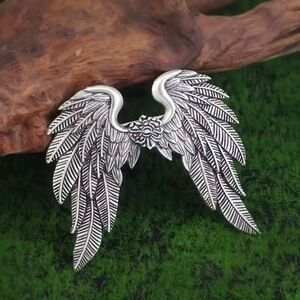 Silver Winged Angel Hair Accessory